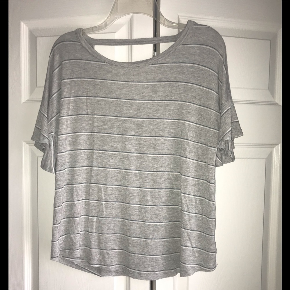 Hippie Rose comfy grey striped shirt